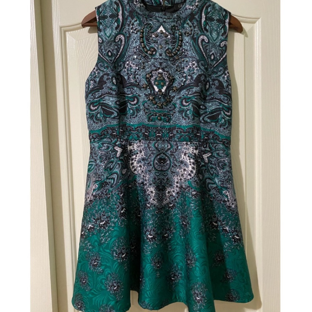 Green Dress w/ Rivet Details